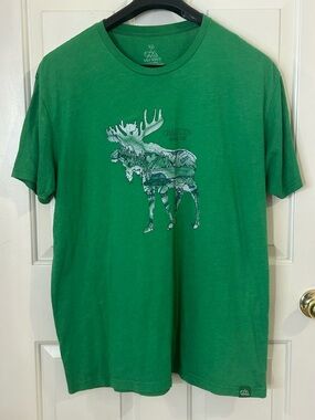 Wild Tribute Men’s -Shirt Grand Teton National Park Green Size 2XL